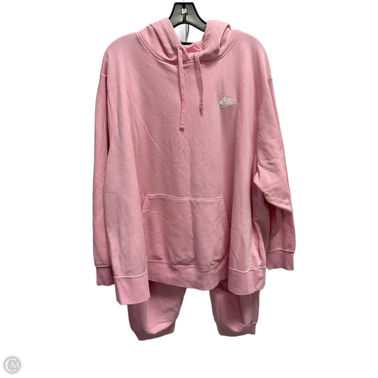 Athletic Pants 2pc By Nike In Pink, Size: 4x