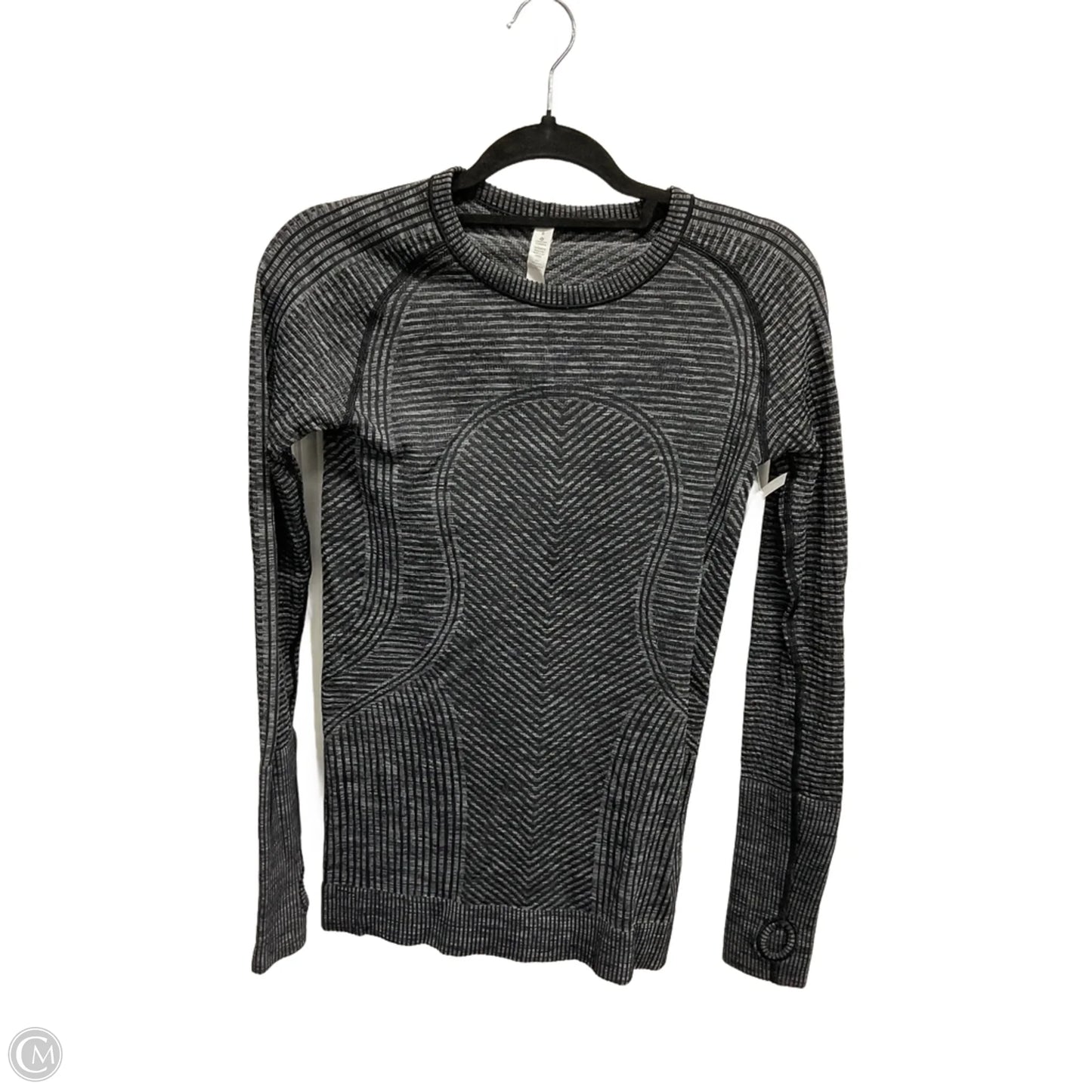 Athletic Top Long Sleeve Crewneck By Lululemon In Grey, Size: S