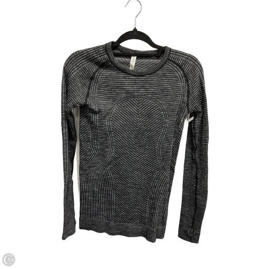 Athletic Top Long Sleeve Crewneck By Lululemon In Grey, Size: S