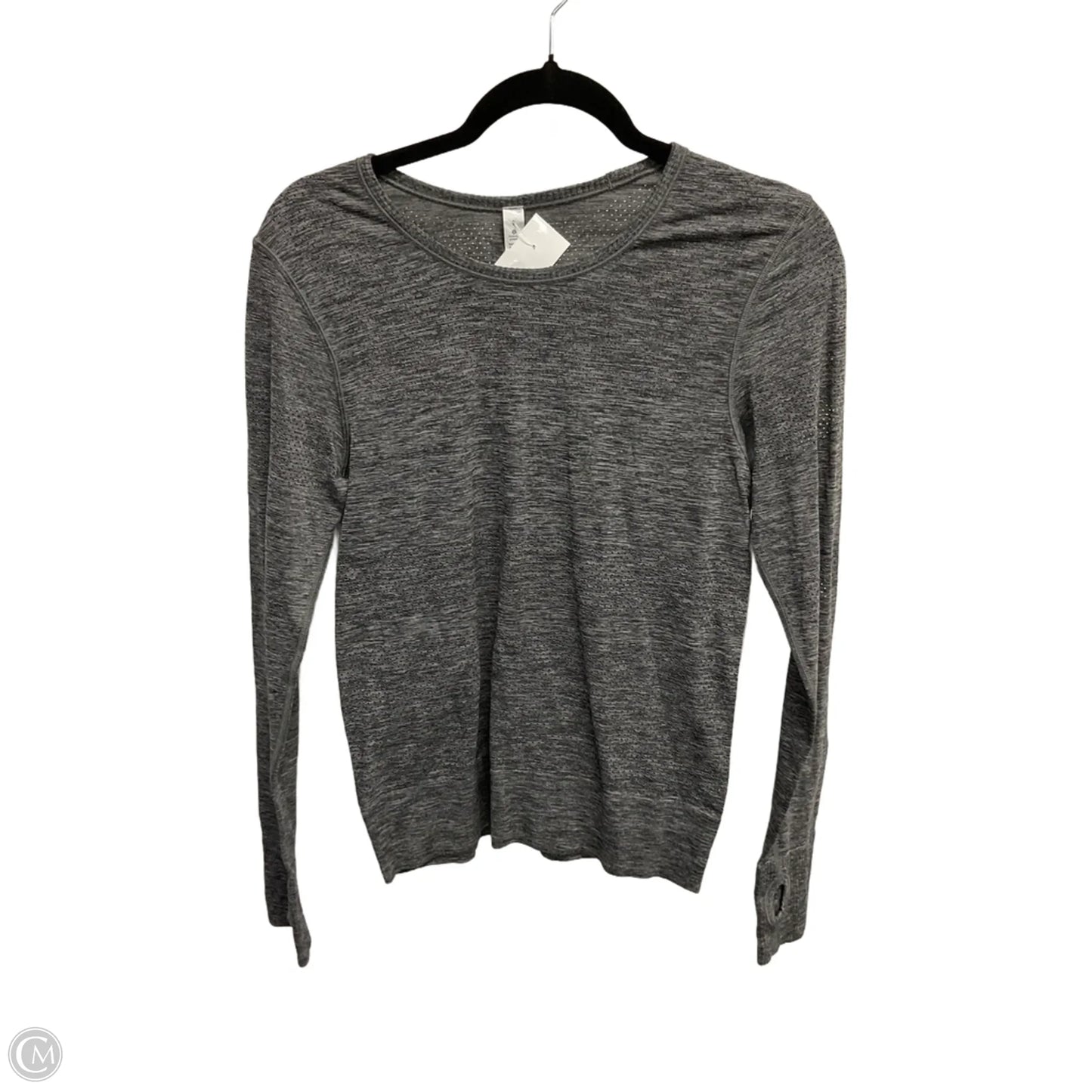 Athletic Top Long Sleeve Crewneck By Lululemon In Grey, Size: S
