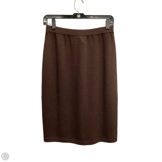 Skirt Luxury Designer By St John Collection In Brown, Size: M