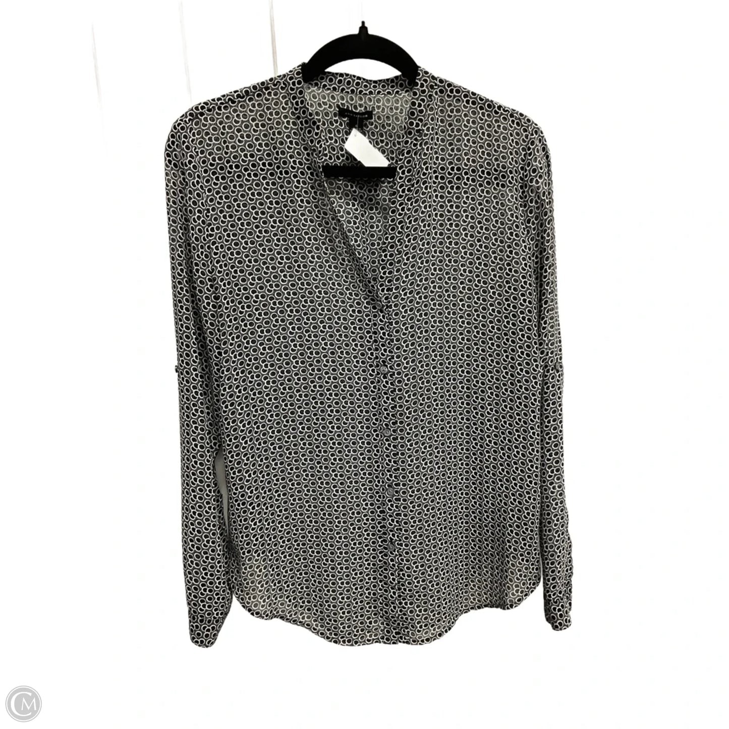 Blouse 3/4 Sleeve By Ann Taylor In Geometric Pattern, Size: S