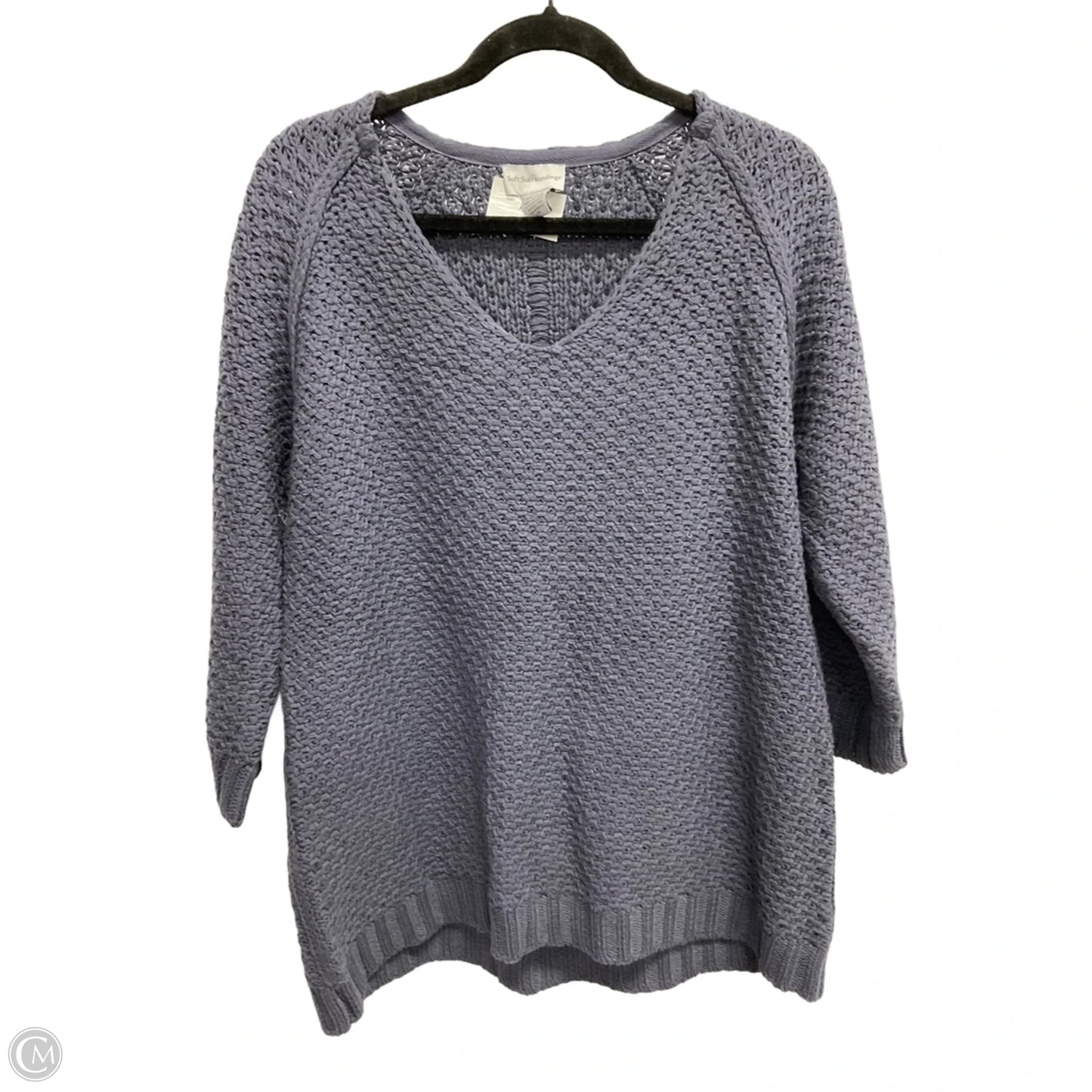 Sweater Short Sleeve By Soft Surroundings In Blue, Size: Xlp