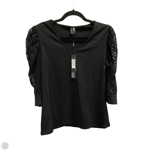 Top 3/4 Sleeve By Clothes Mentor In Black, Size: S