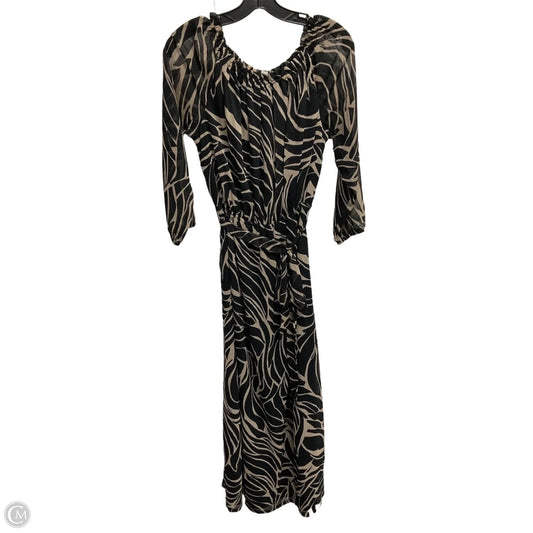 Dress Party Long By Nine West In Black & Tan, Size: M