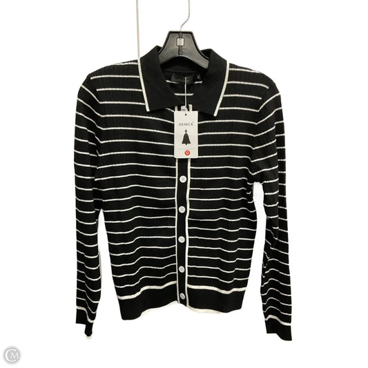 Top Long Sleeve By Zesica In Striped Pattern, Size: M