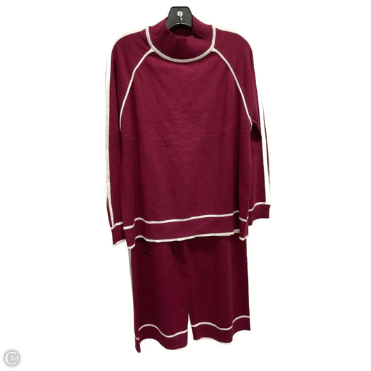 Pants Set 2pc By Zesica In Maroon, Size: M