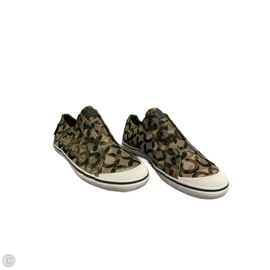Shoes Designer By Coach In Camouflage Print, Size: 7