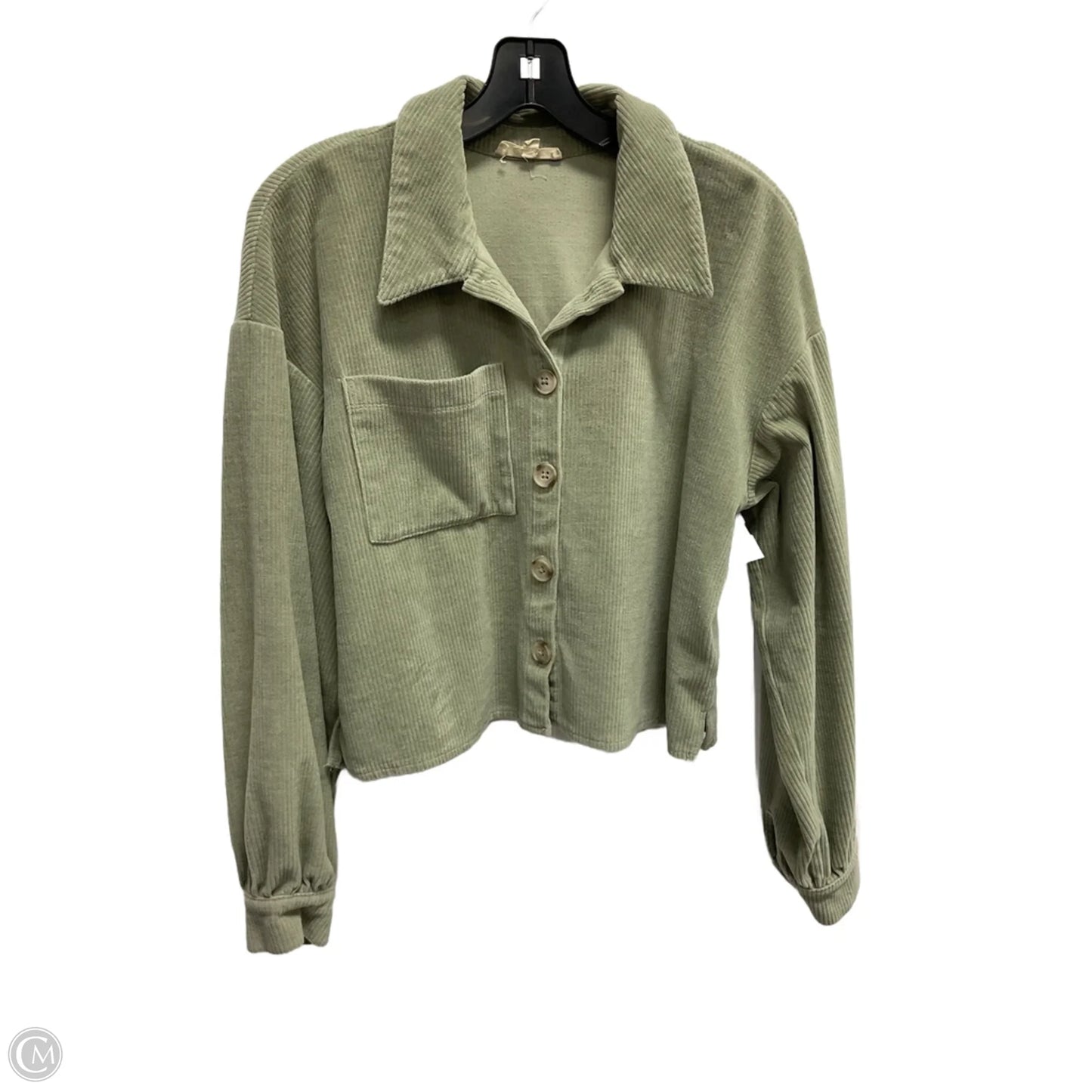 Top Long Sleeve By Madewell In Green, Size: M