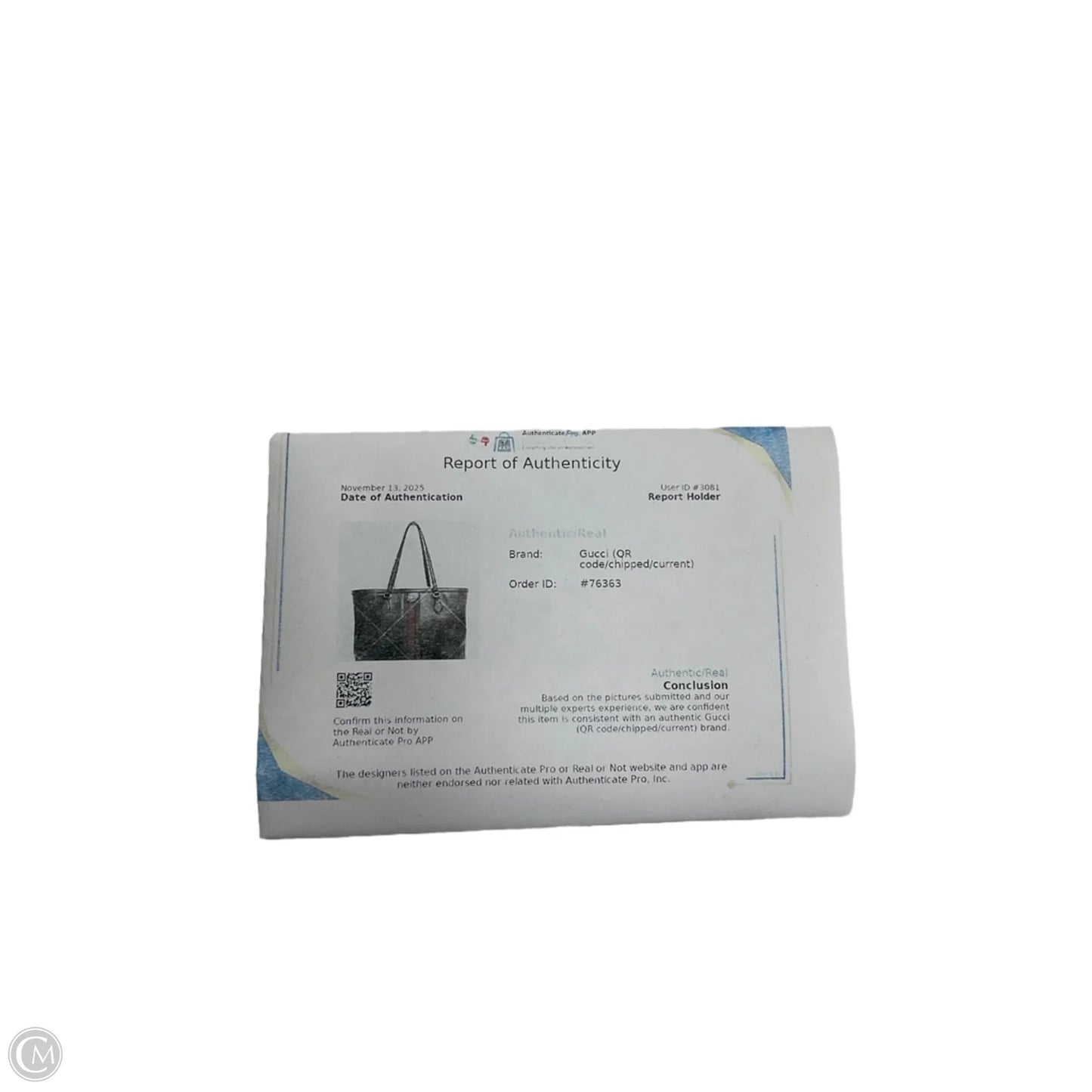 Tote Luxury Designer By Gucci, Size: Large