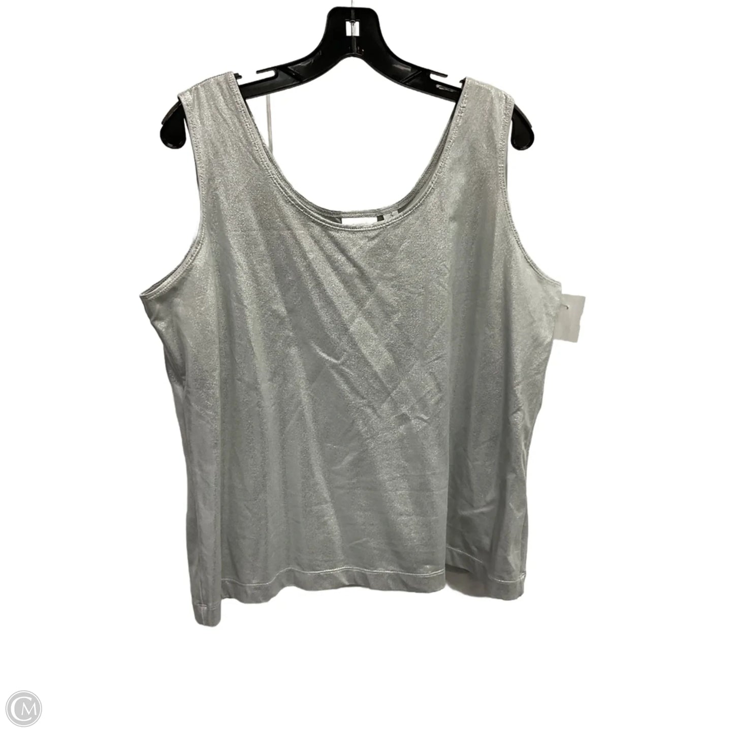 Tank Top By Chicos In Silver, Size: Xl