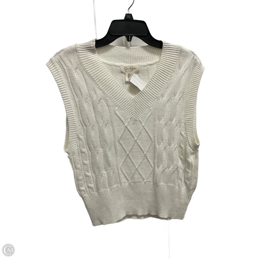 Vest Sweater By Jessica Simpson In White, Size: S