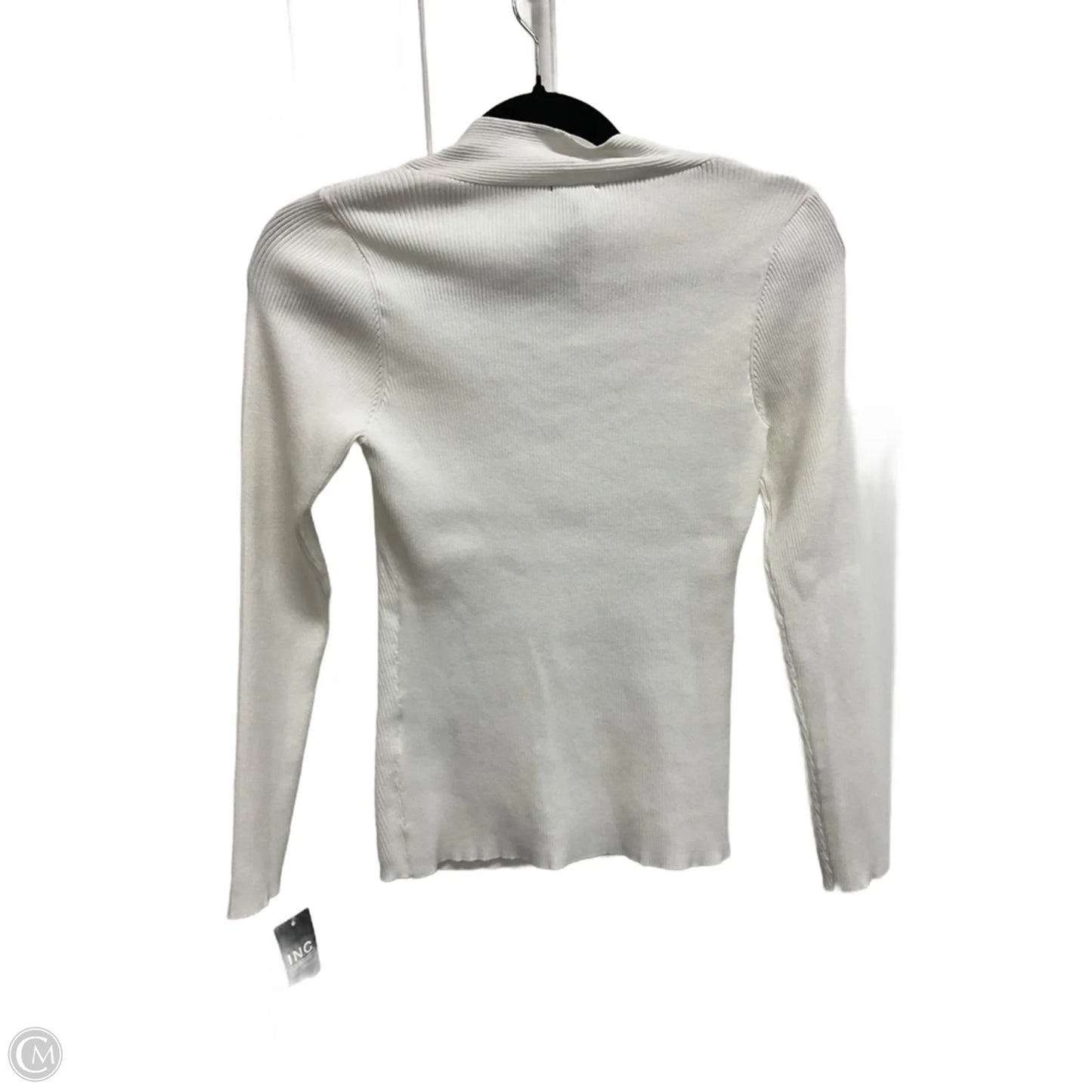 Top Long Sleeve By Inc In White, Size: S