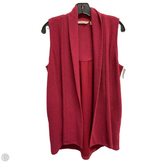 Vest Sweater By Soft Surroundings In Red, Size: S