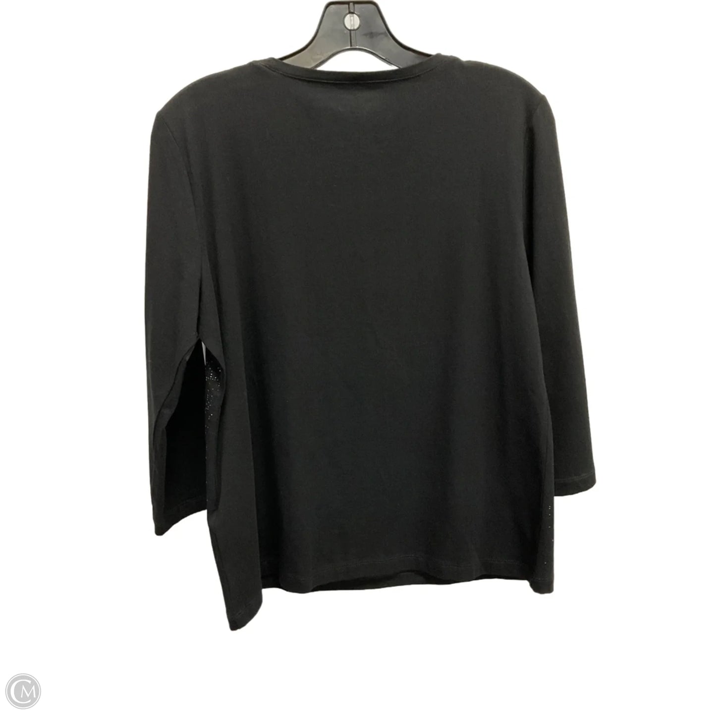 Top 3/4 Sleeve Basic By Chicos In Black, Size: M