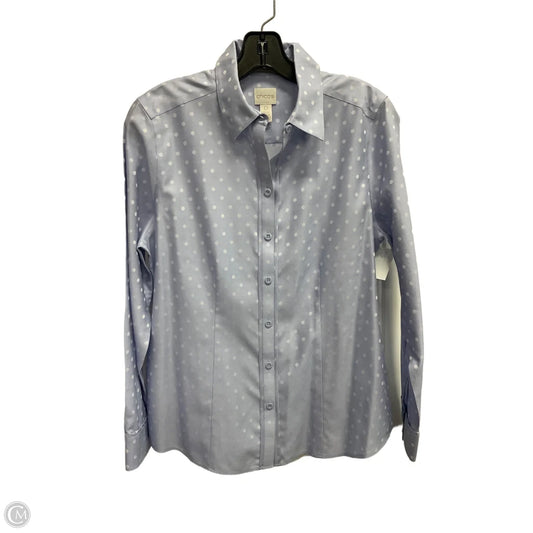 Blouse Long Sleeve By Chicos In Polkadot Pattern, Size: S