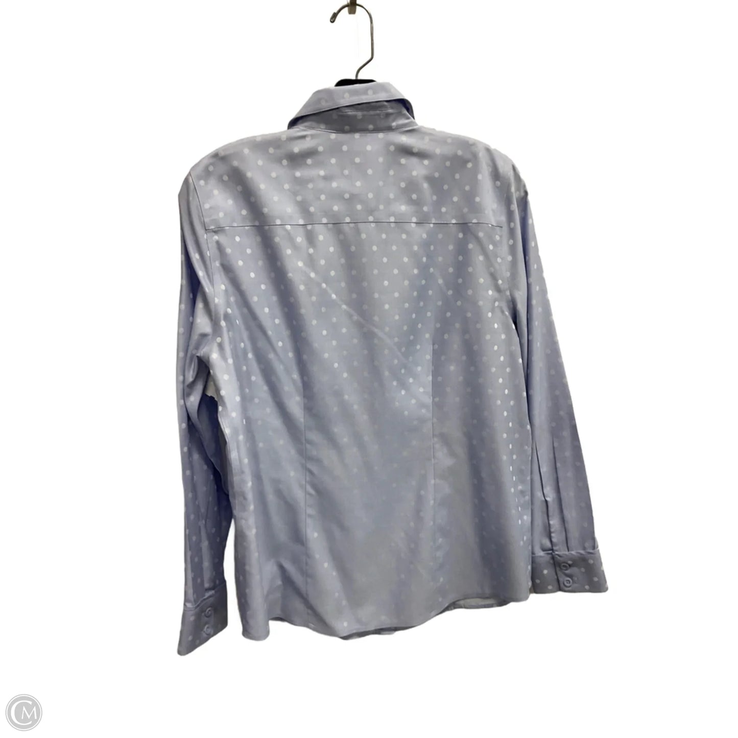 Blouse Long Sleeve By Chicos In Polkadot Pattern, Size: S