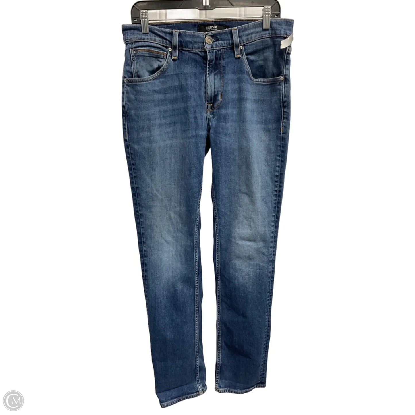 Jeans Straight By Hudson In Blue Denim, Size: 12