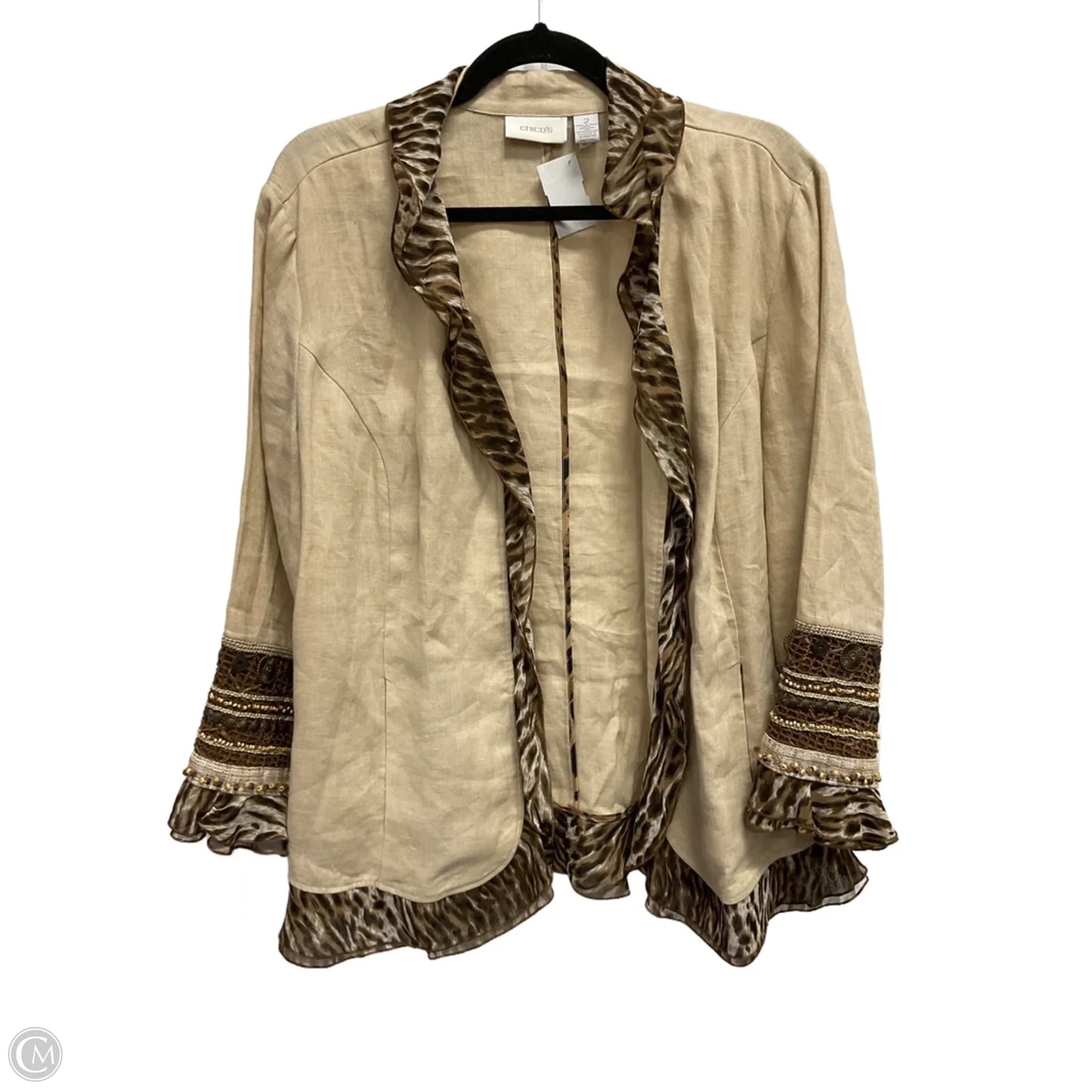 Jacket Other By Chicos In Tan, Size: L