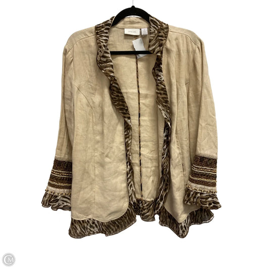 Jacket Other By Chicos In Tan, Size: L