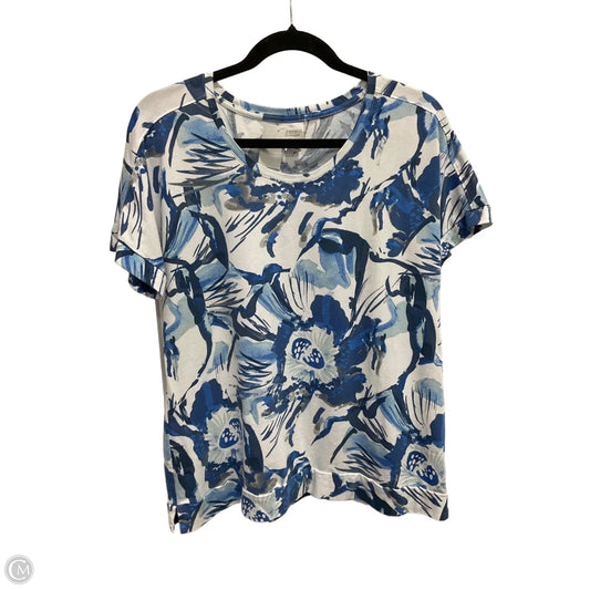 Top Short Sleeve Basic By Chicos In Blue, Size: M