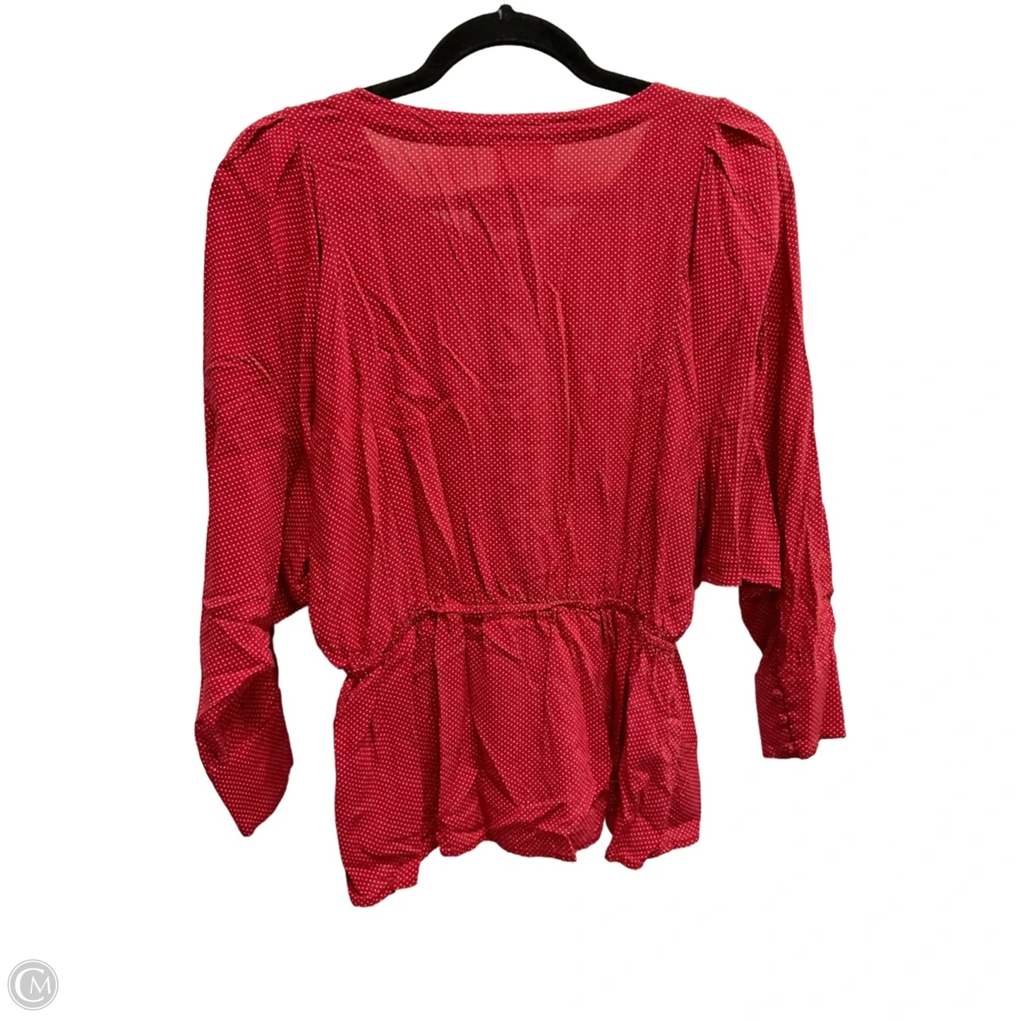 Blouse Long Sleeve By Maeve In Polkadot Pattern, Size: S