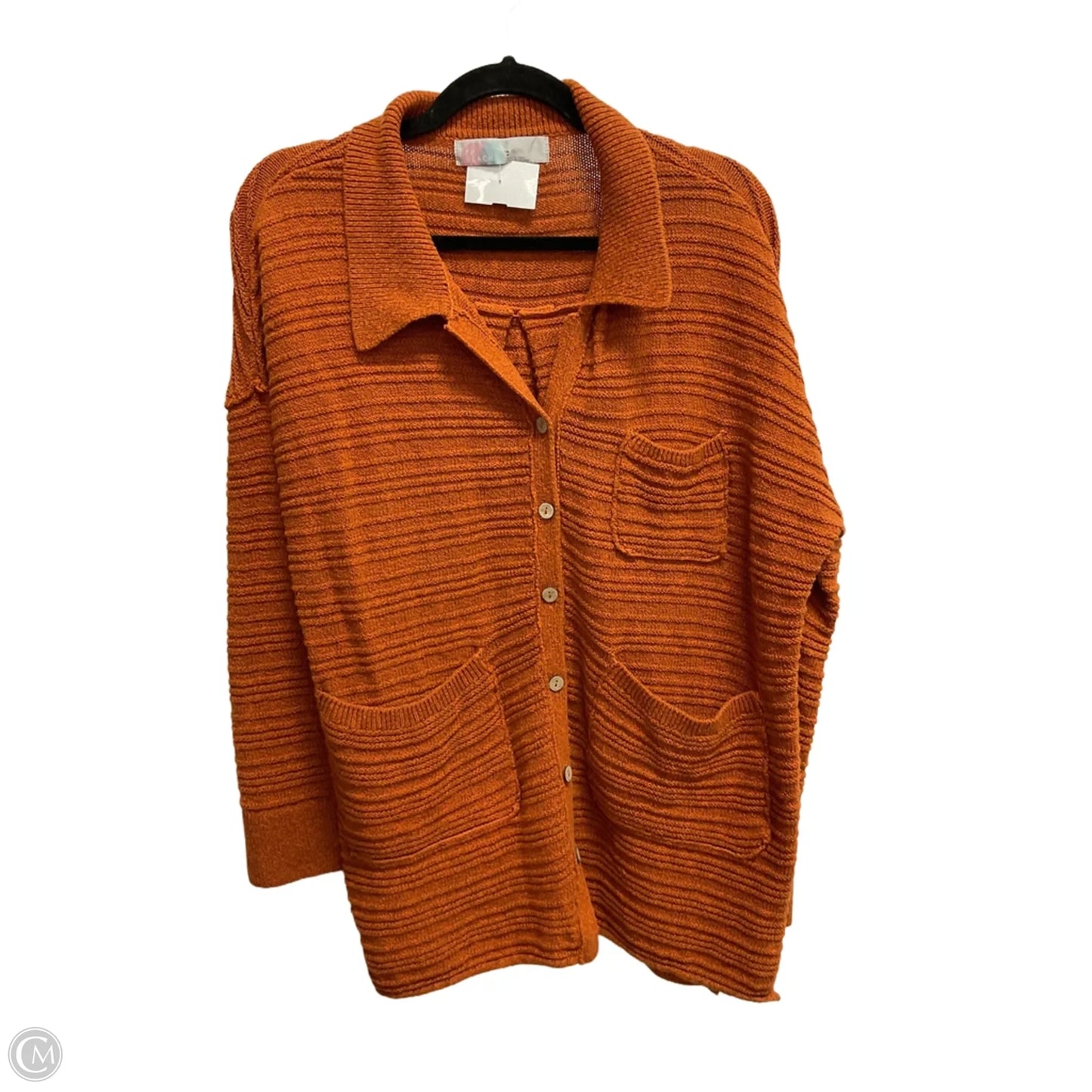 Sweater Cardigan By Free People In Orange, Size: M