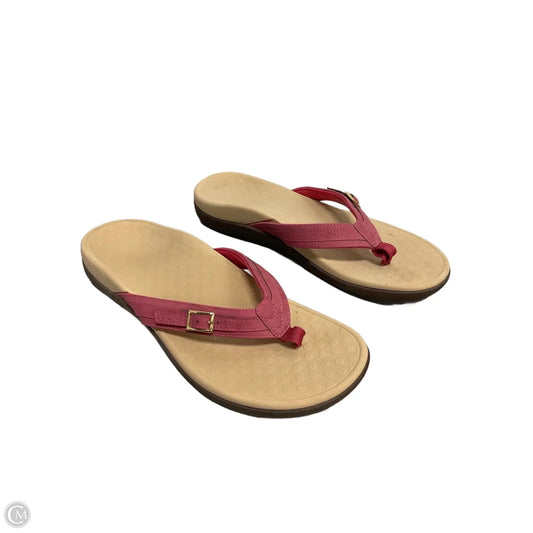 Sandals Flip Flops By Vionic In Pink, Size: 10