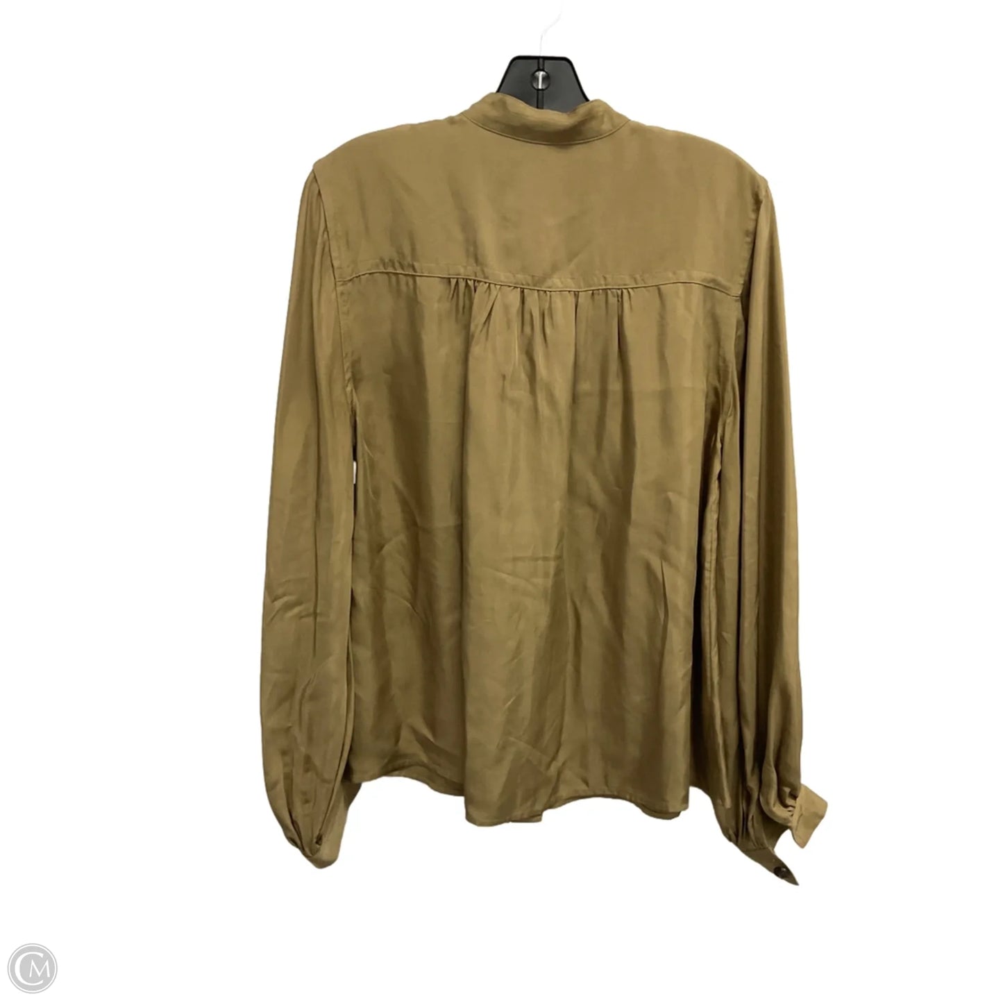 Blouse Long Sleeve By Banana Republic In Tan, Size: M