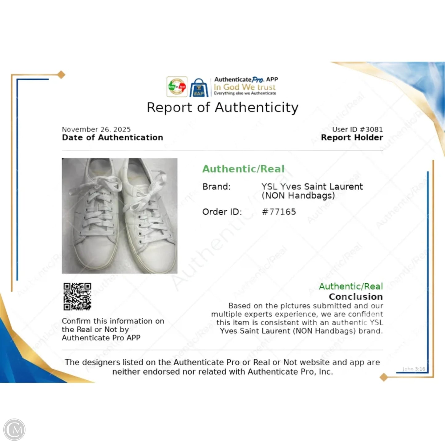 Shoes Luxury Designer By Yves Saint Laurent In White, Size: 8.5