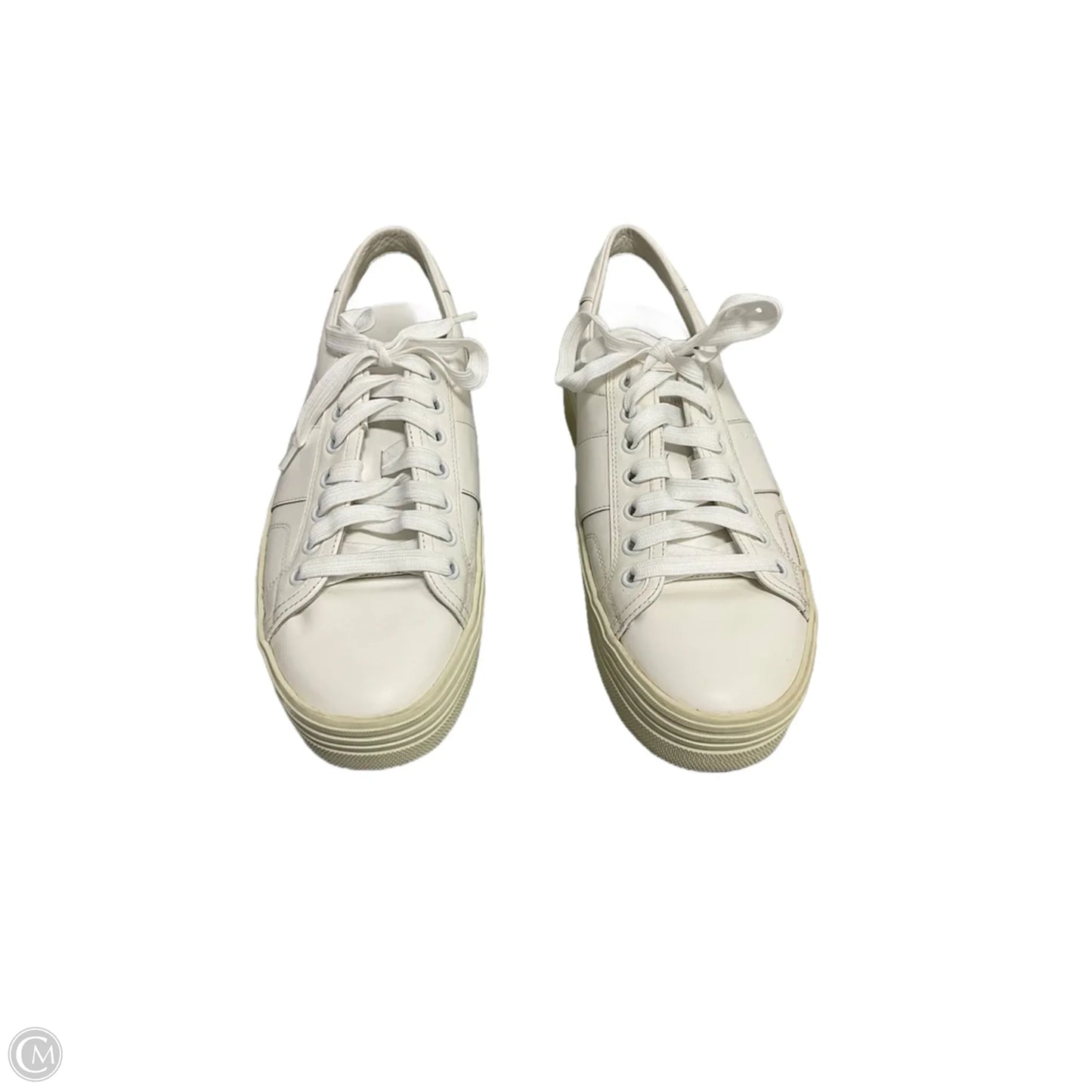 Shoes Luxury Designer By Yves Saint Laurent In White, Size: 8.5