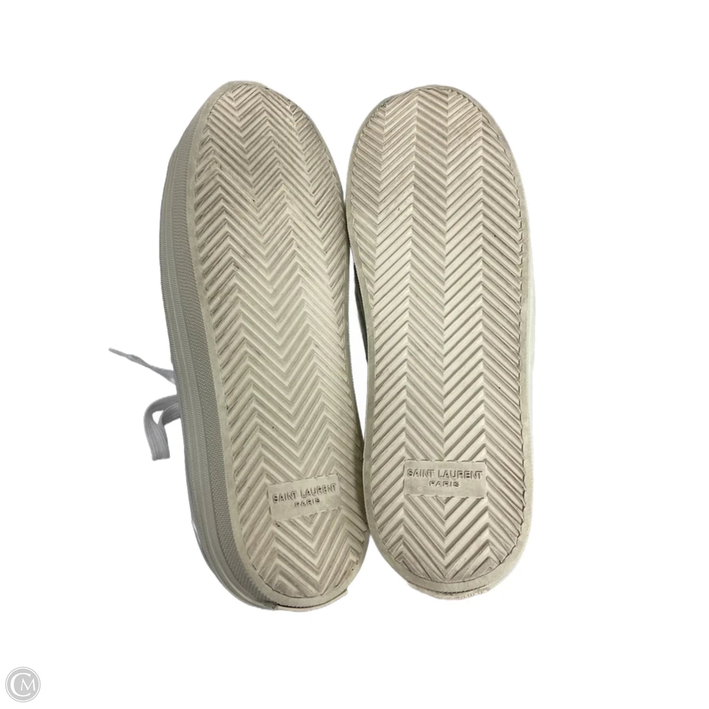 Shoes Luxury Designer By Yves Saint Laurent In White, Size: 8.5