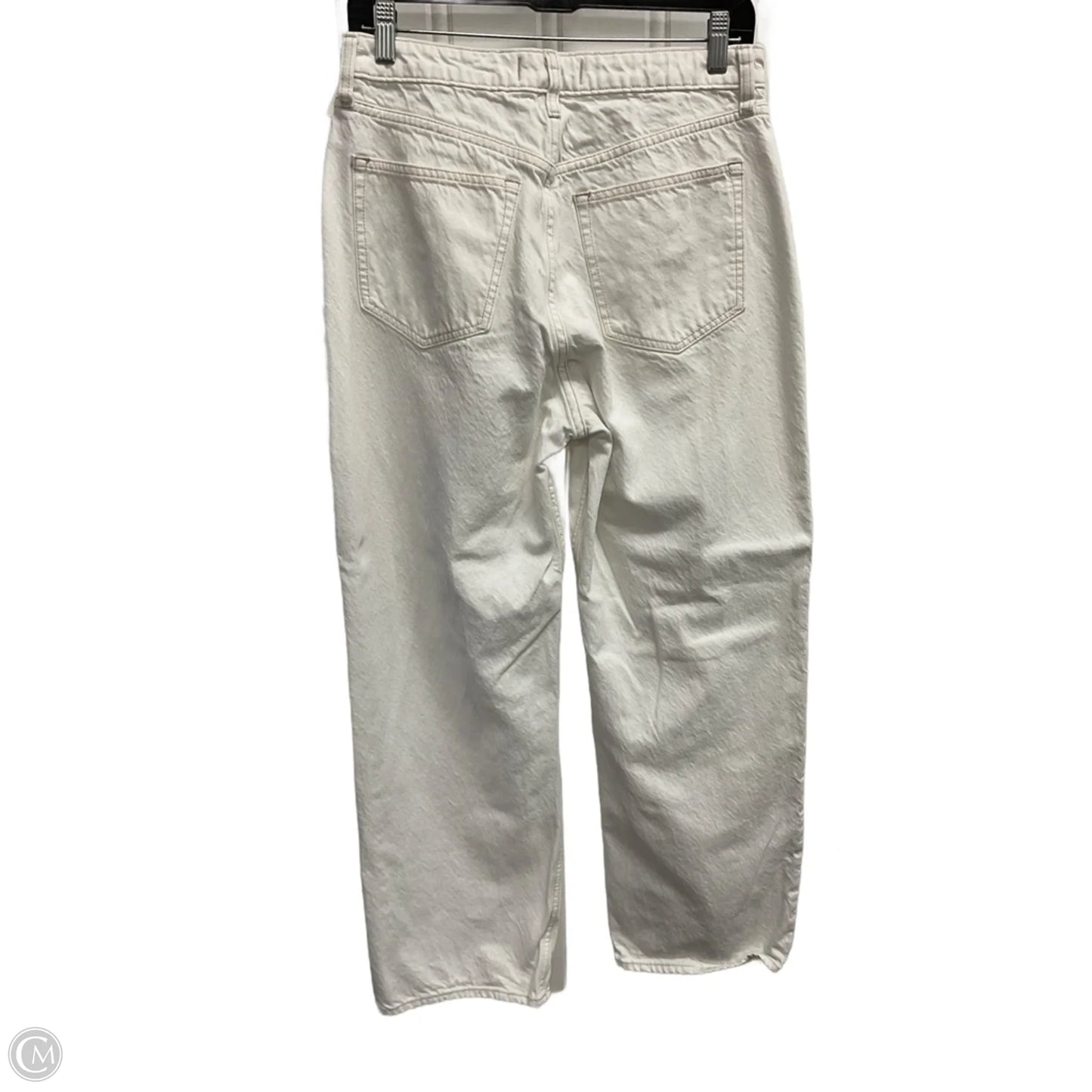 Jeans Wide Leg By Abercrombie And Fitch In White Denim, Size: 10