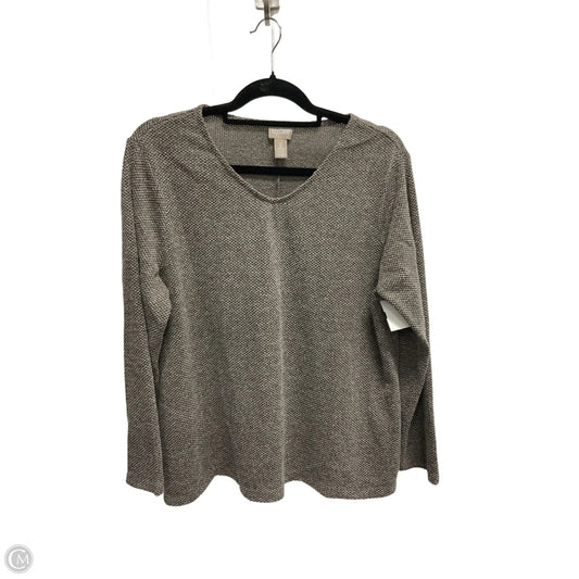 Top Long Sleeve By Chicos In Brown, Size: L