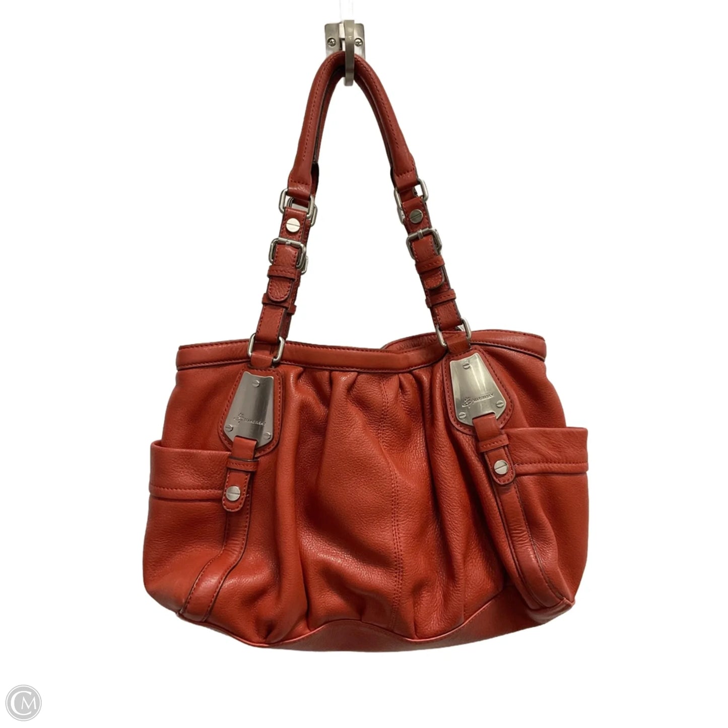 Handbag Leather By B. Makowsky, Size: Medium