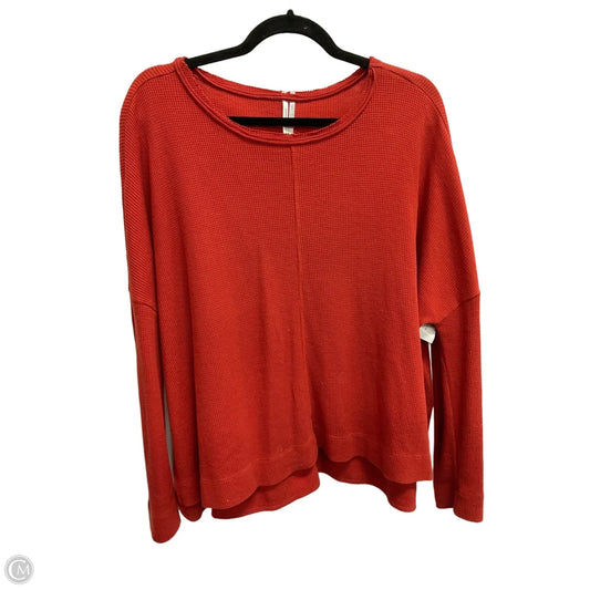 Top Long Sleeve By Anthropologie In Orange, Size: Xs