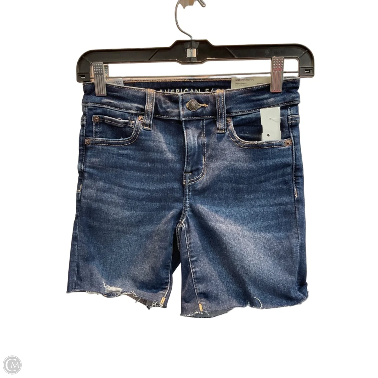 Shorts By American Eagle In Blue Denim, Size: 0p