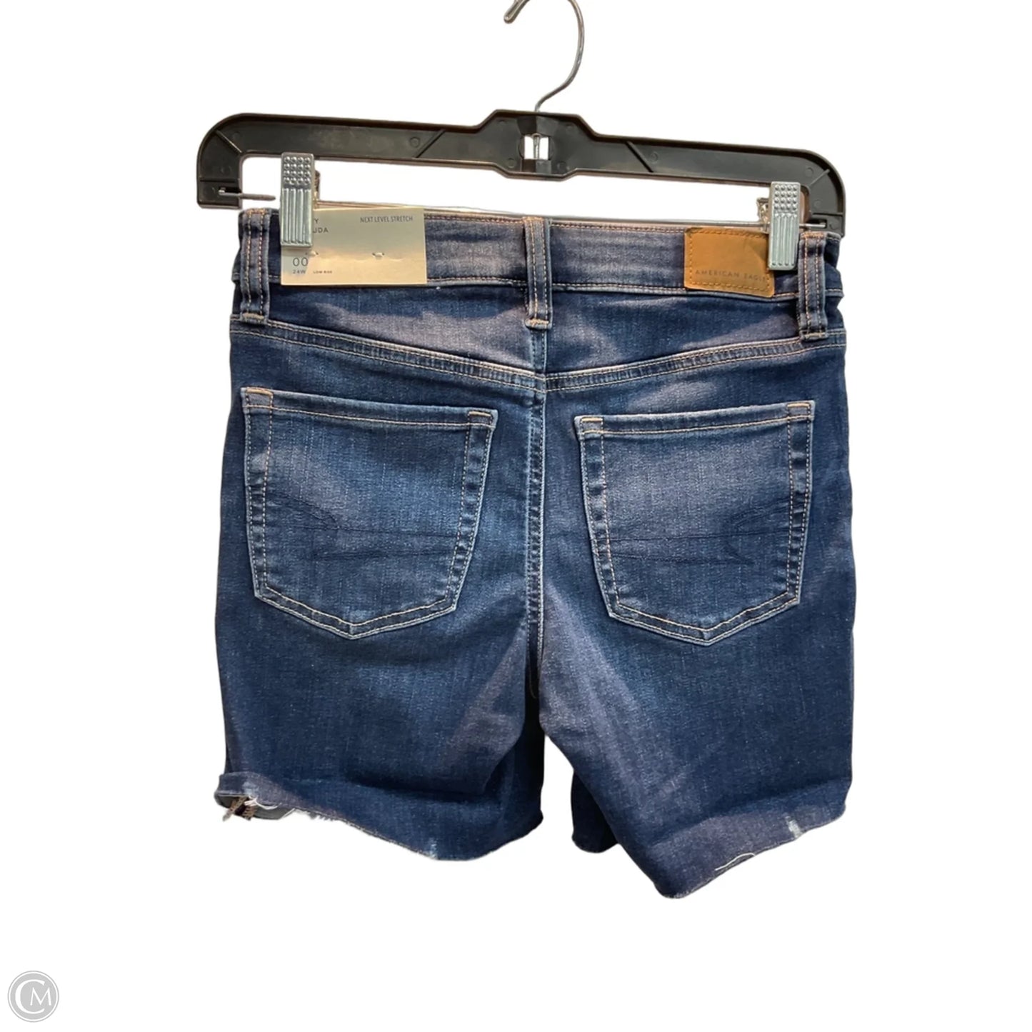 Shorts By American Eagle In Blue Denim, Size: 0p