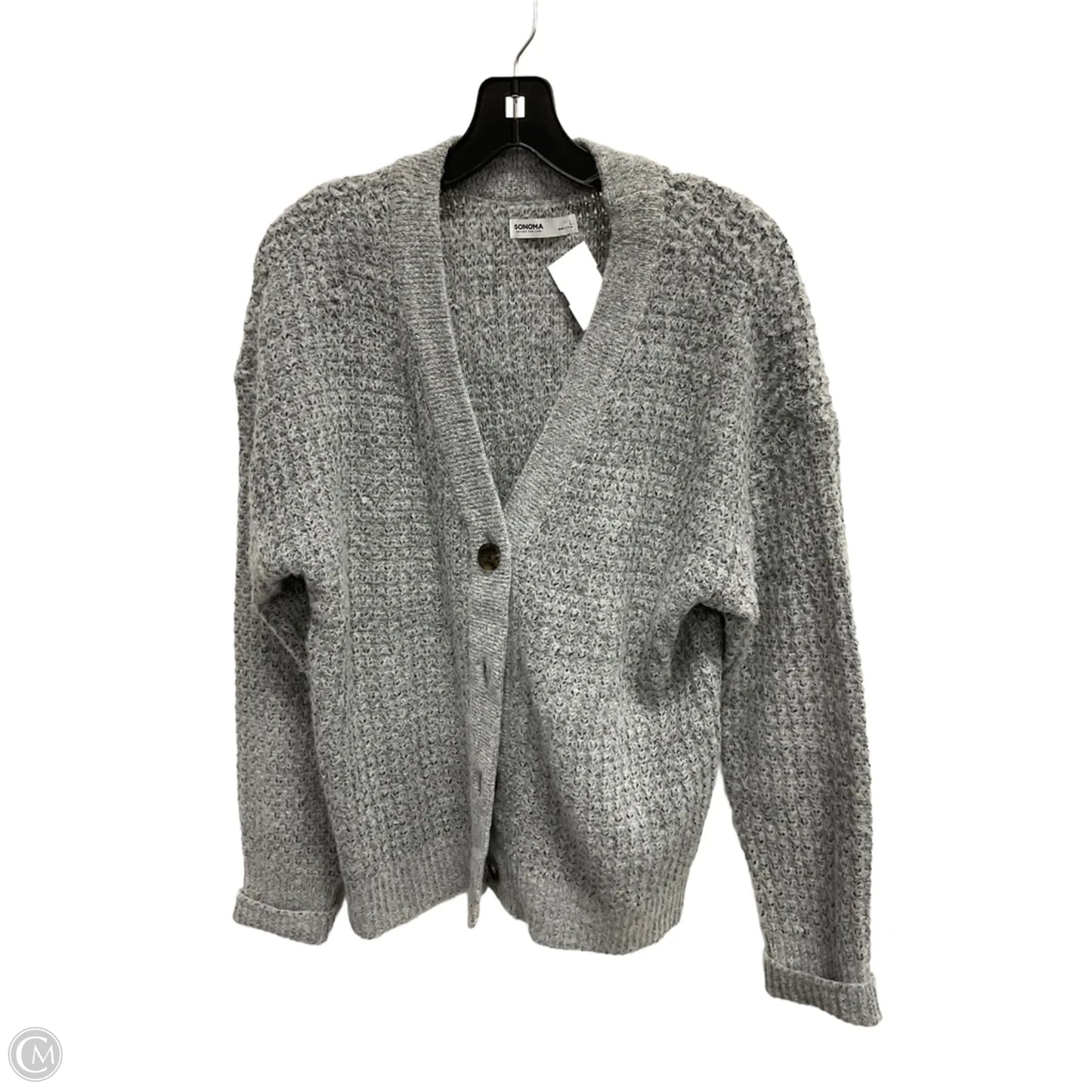 Sweater Cardigan By Sonoma In Grey, Size: L