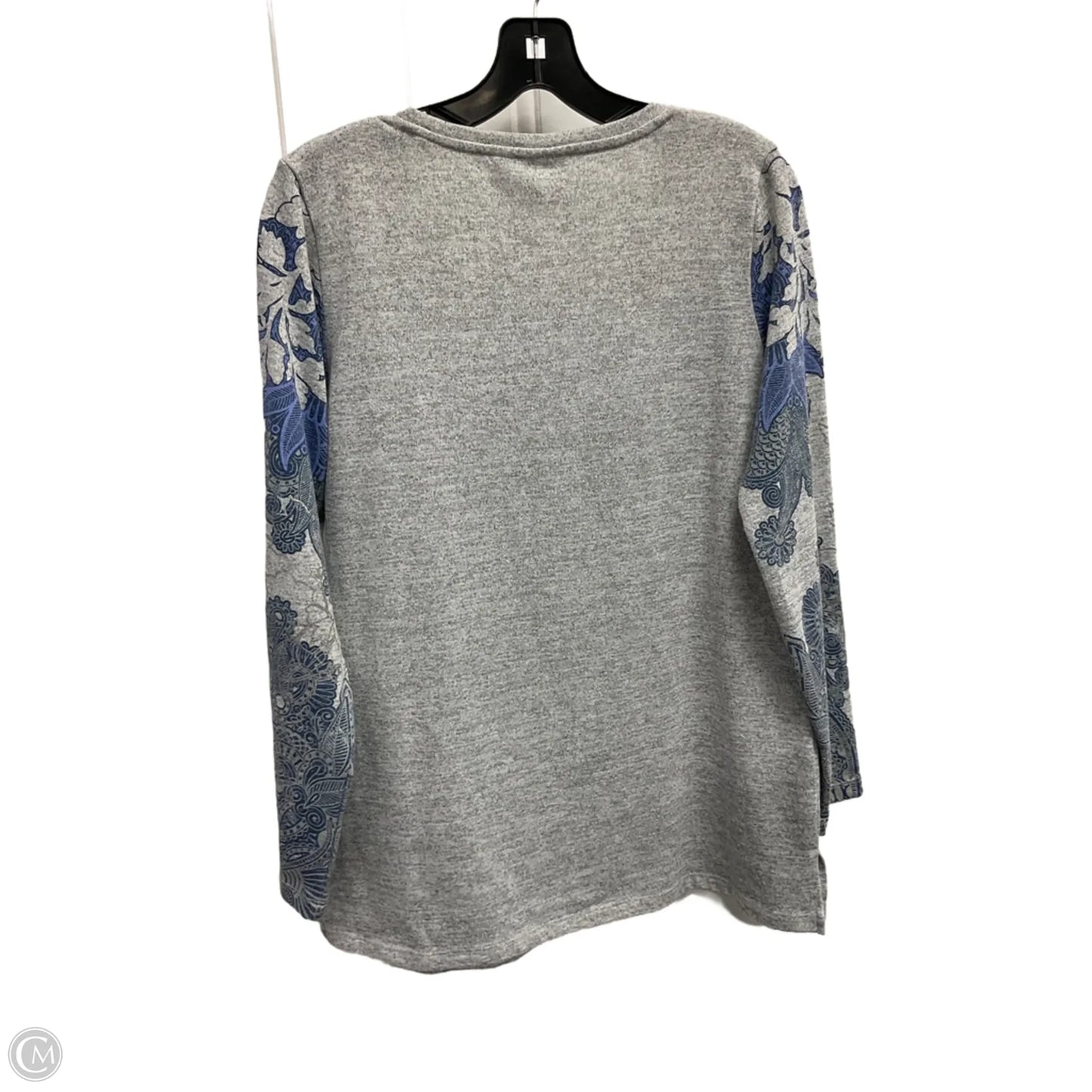 Top Long Sleeve Basic By Chicos In Grey, Size: S
