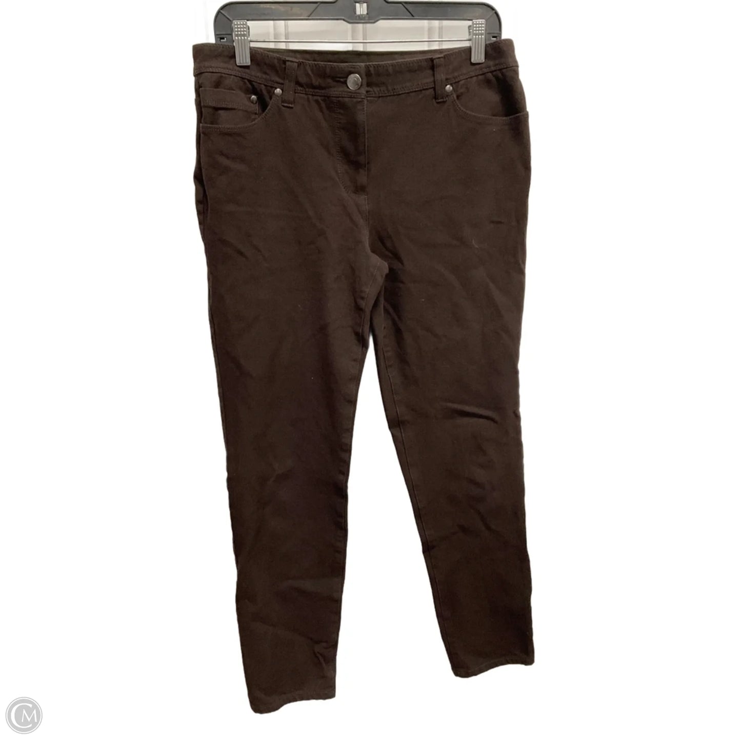 Jeans Skinny By Chicos In Brown Denim, Size: 6