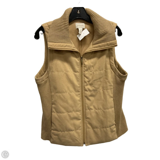 Vest Puffer & Quilted By Chicos In Tan, Size: M