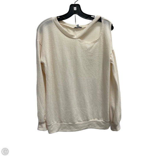 Top Long Sleeve By White Birch In Cream, Size: M