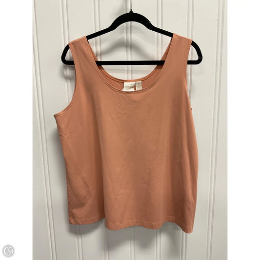 Tank Top By Chicos In Peach, Size: Xl