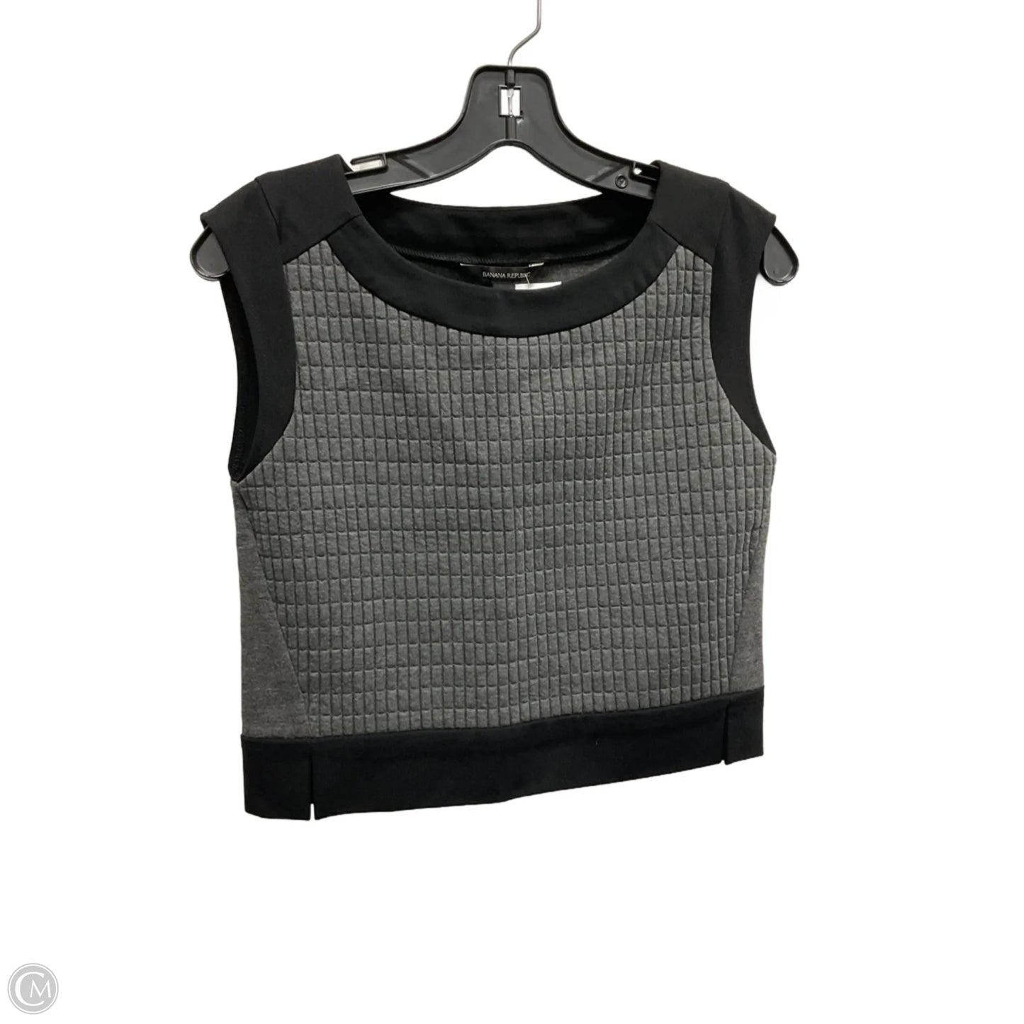 Top Sleeveless By Banana Republic In Black & Grey, Size: Xs