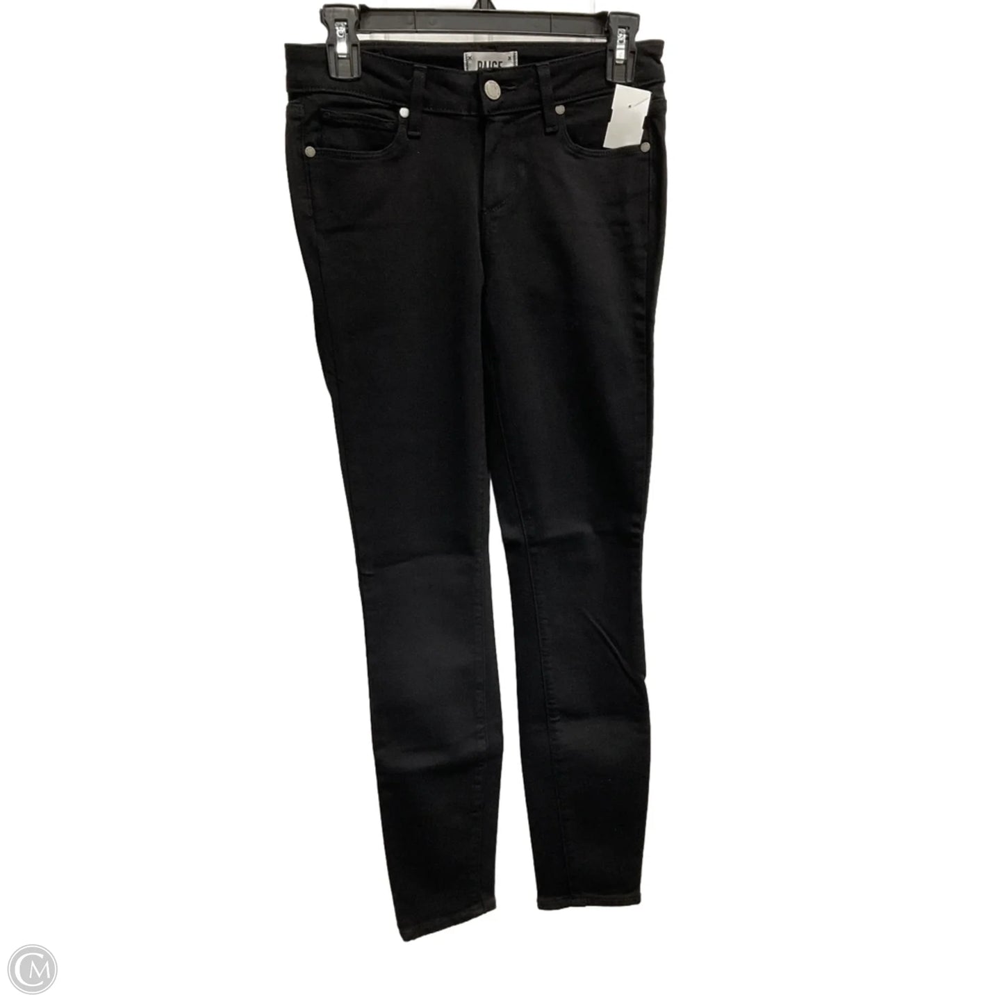 Jeans Skinny By Paige In Black Denim, Size: 2