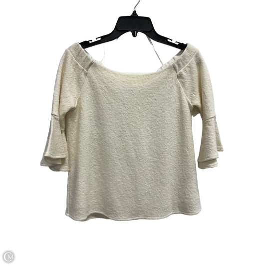 Top 3/4 Sleeve By Banana Republic In Cream, Size: Xs