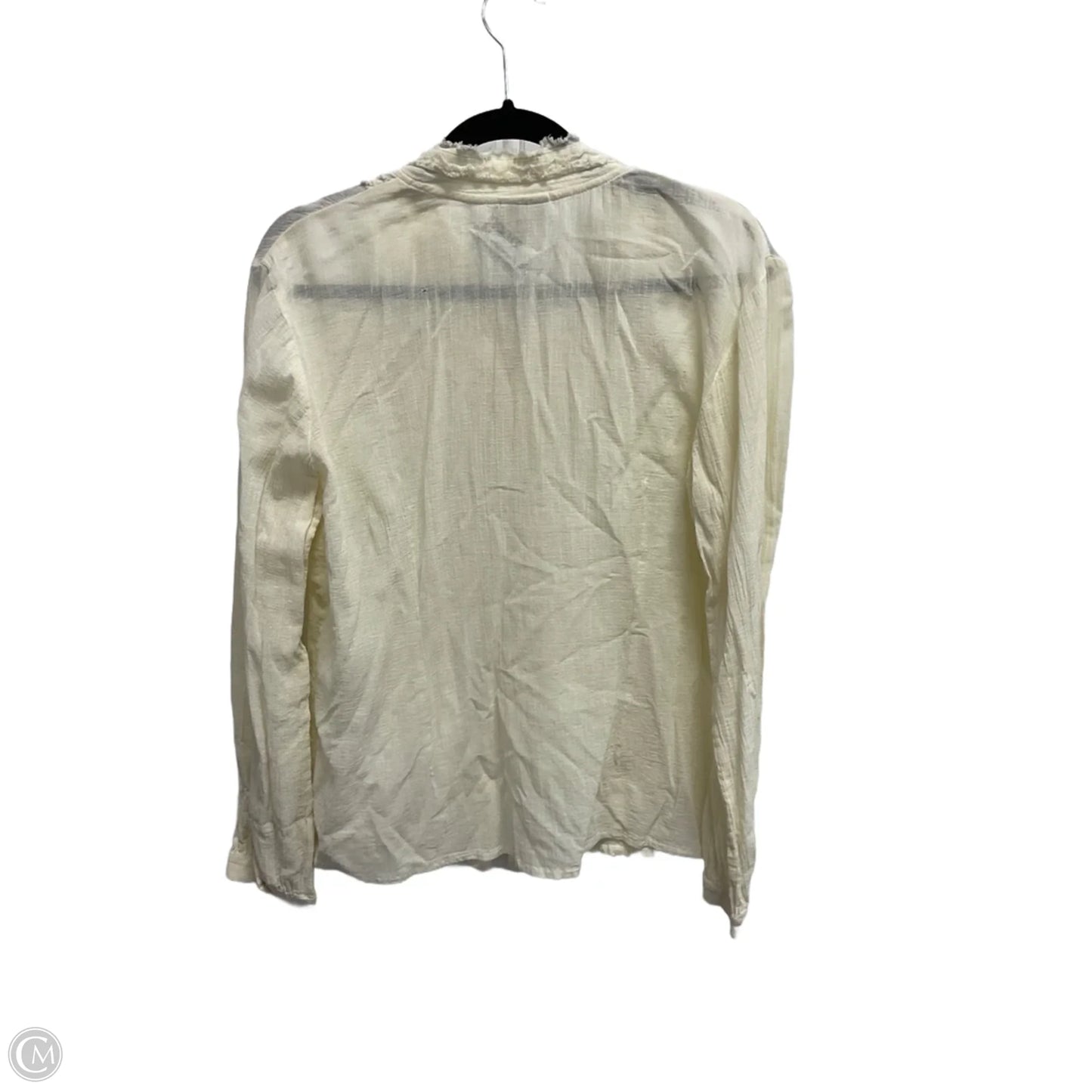 Blouse Long Sleeve By J. Jill In Cream, Size: M