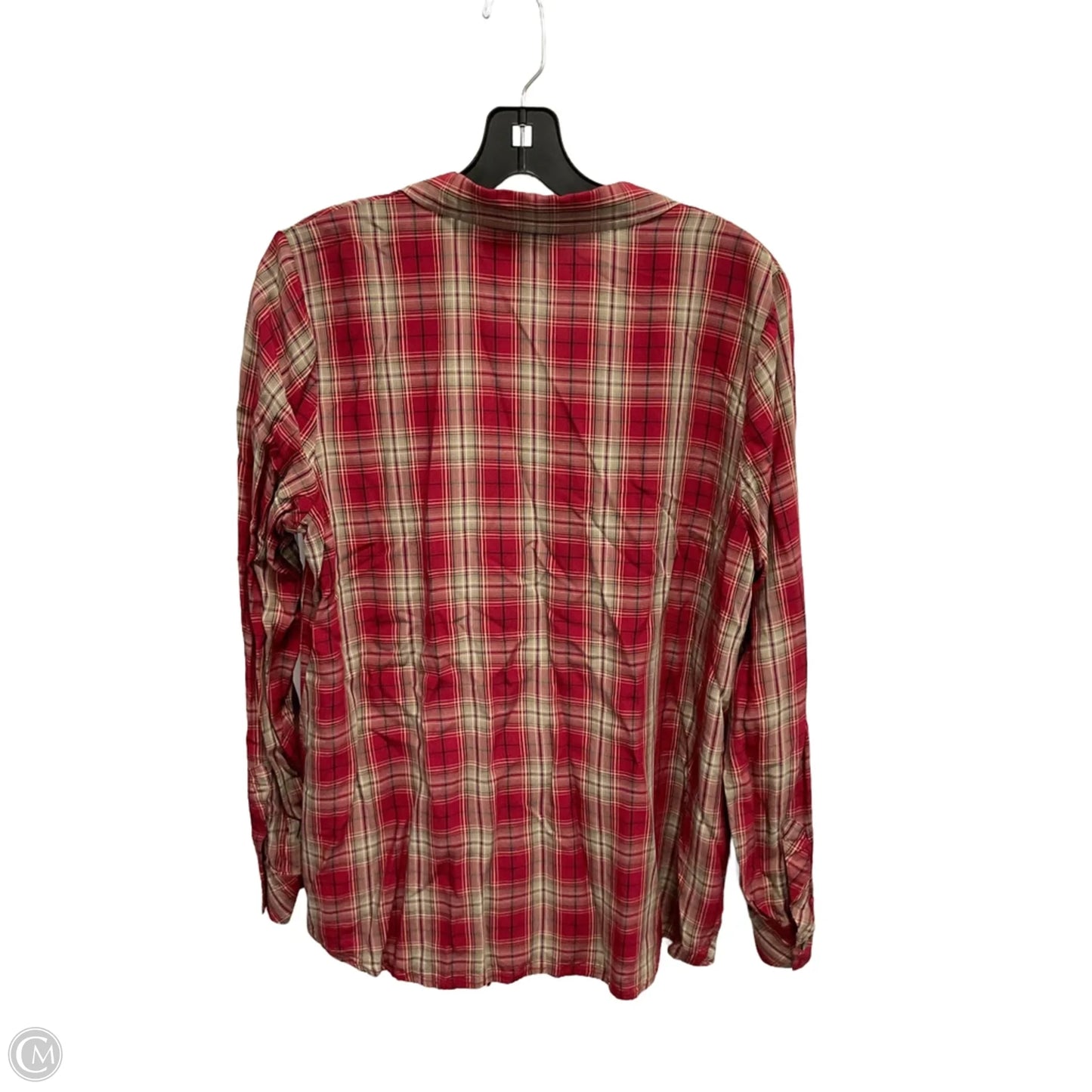 Top Long Sleeve By J. Jill In Plaid Pattern, Size: M