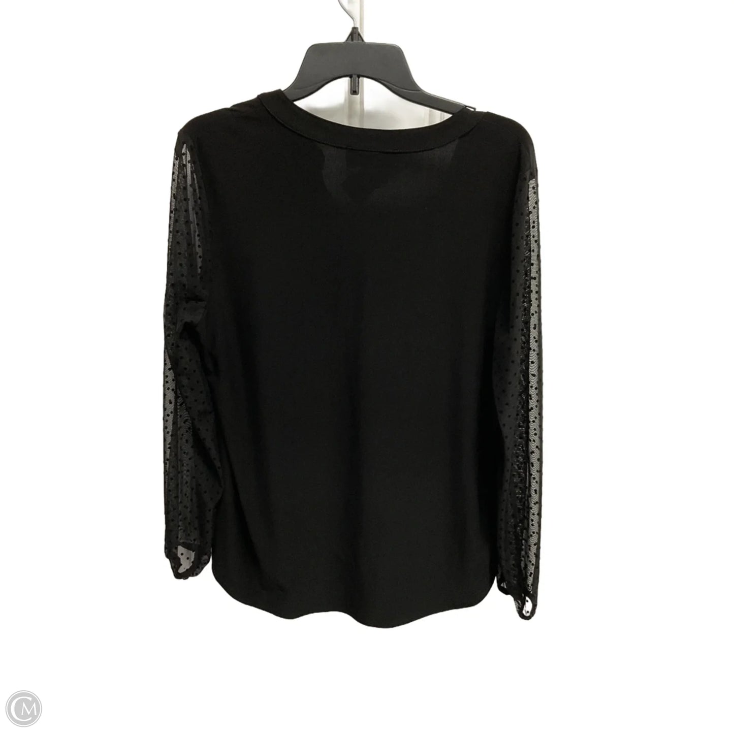 Blouse Long Sleeve By Evan-picone In Black, Size: L